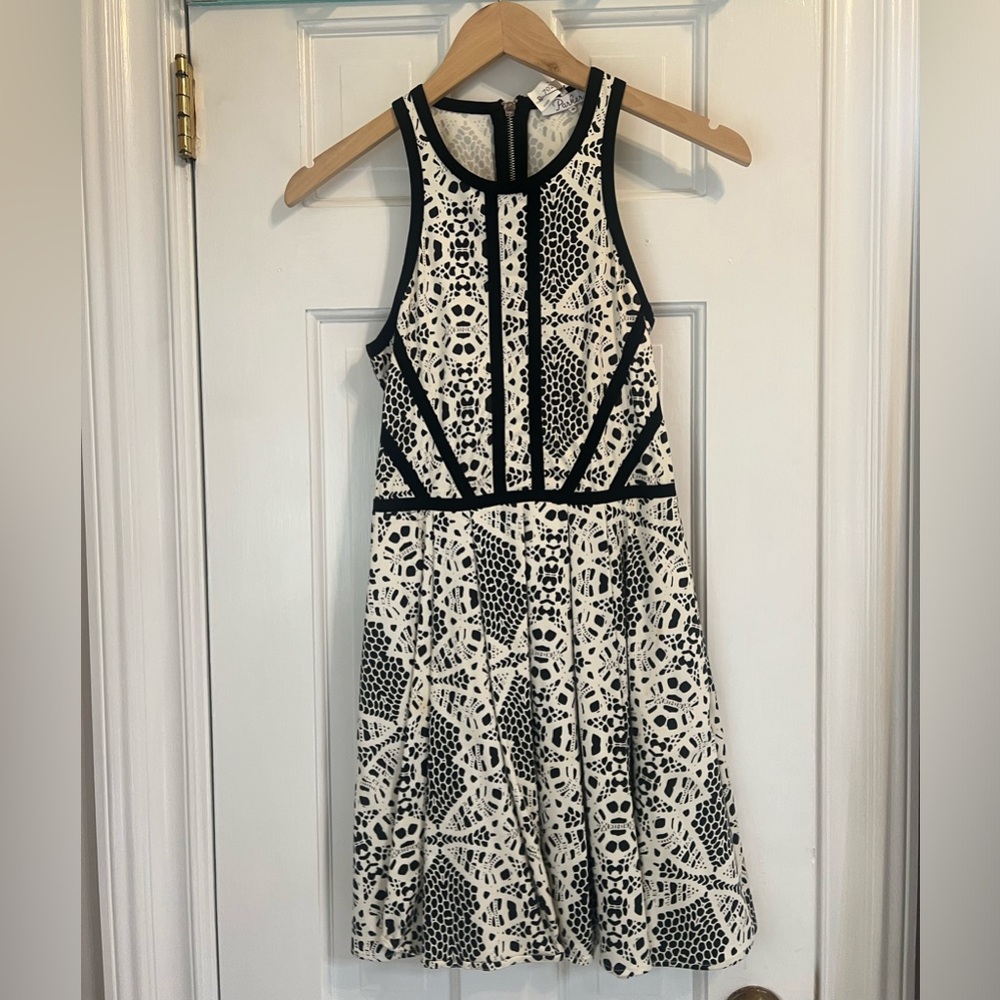 Parker black and white dress